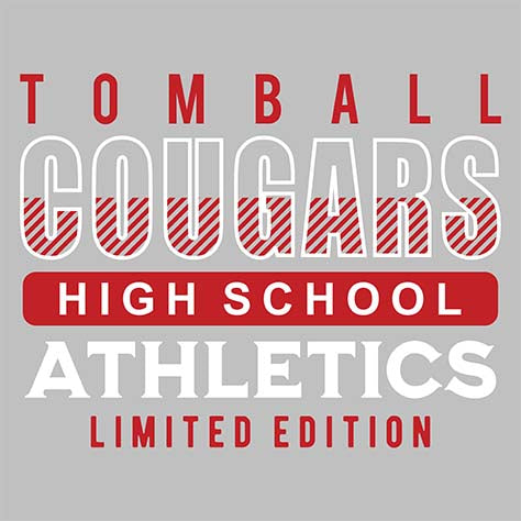 Tomball High School Cougars Sports Grey Garment Design 90