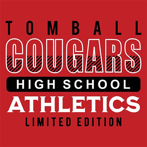 Tomball High School Cougars Red Garment Design 90