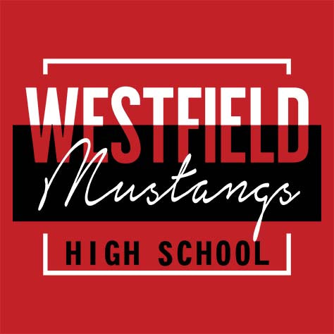 Westfield High School Mustangs Red Garment Design 05