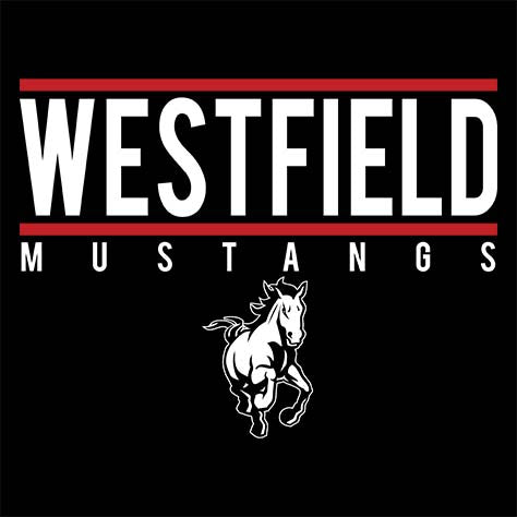 Westfield High School Mustangs Black Garment Design 07
