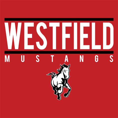Westfield High School Mustangs Red Garment Design 07
