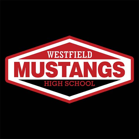 Westfield High School Mustangs Black Garment Design 09