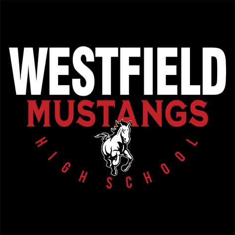 Westfield High School Mustangs Black Garment Design 12