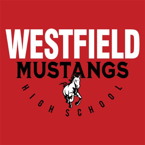 Westfield High School Mustangs Red Garment Design 12