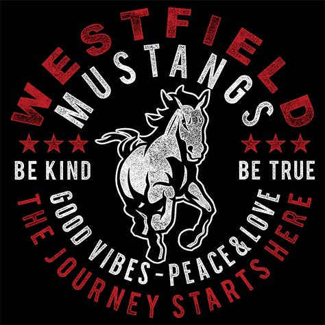 Westfield Mustangs Premium Black T-shirt - Design 16
