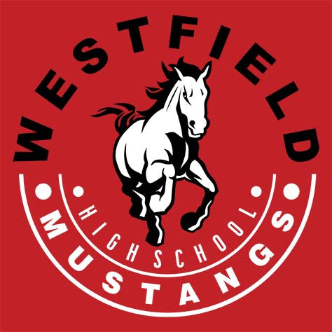 Westfield Mustangs Premium Red T-shirt - Design 19