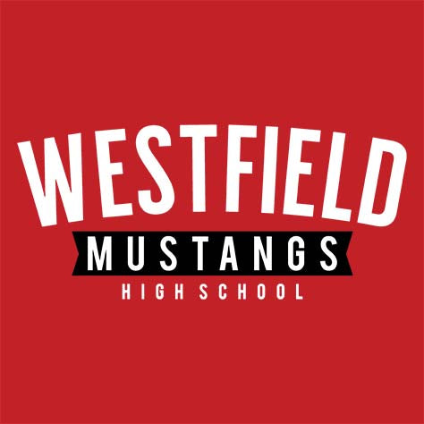 Westfield High School Mustangs Red Garment Design 21