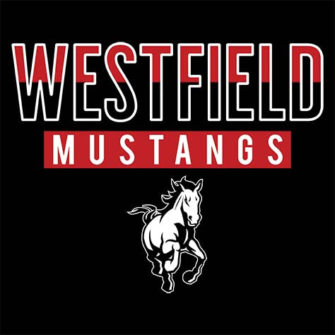 Westfield Mustangs Premium Black T-shirt - Design 23