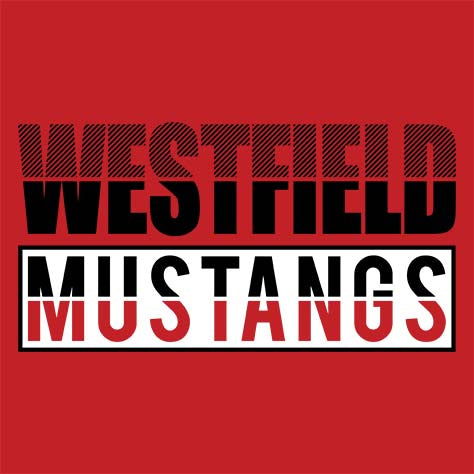 Westfield High School Mustangs Red Garment Design 31