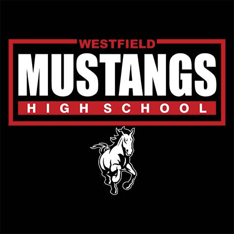 Westfield Mustangs Premium Black T-shirt - Design 49