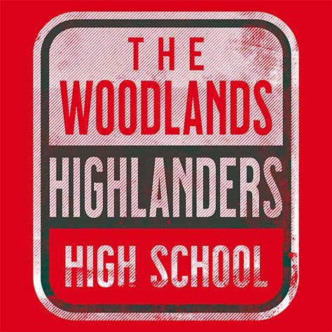 The Woodlands High School Highlanders Red Garment Design 01