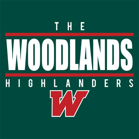 The Woodlands Highlanders Premium Evergreen T-shirt - Design 07