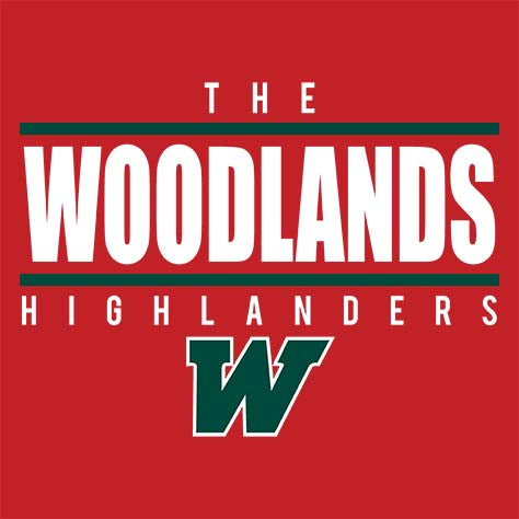 The Woodlands Highlanders Premium Red T-shirt - Design 07