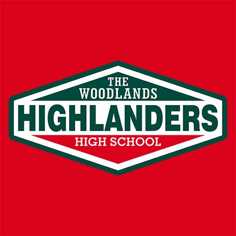 The Woodlands High School Highlanders Red Garment Design 09