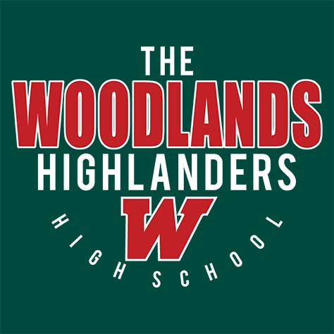 The Woodlands Highlanders Premium Evergreen T-shirt - Design 12