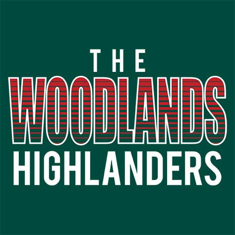 The Woodlands Highlanders Premium Evergreen T-shirt - Design 24