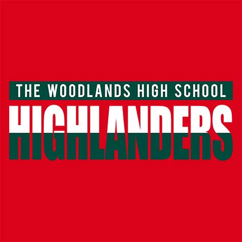 The Woodlands High School Highlanders Red Garment Design 25
