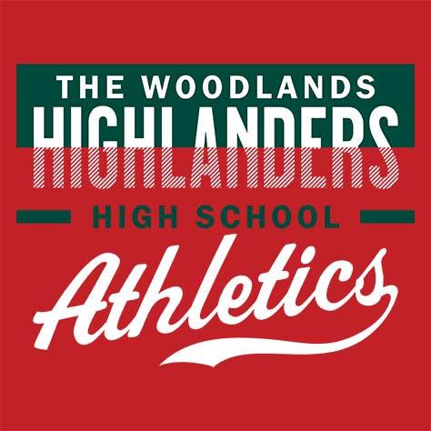 The Woodlands High School Highlanders Red Garment Design 48