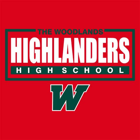 The Woodlands High School Highlanders Red Garment Design 49