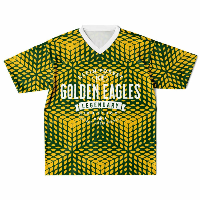 Klein Forest Eagles football jersey laying flat - front 