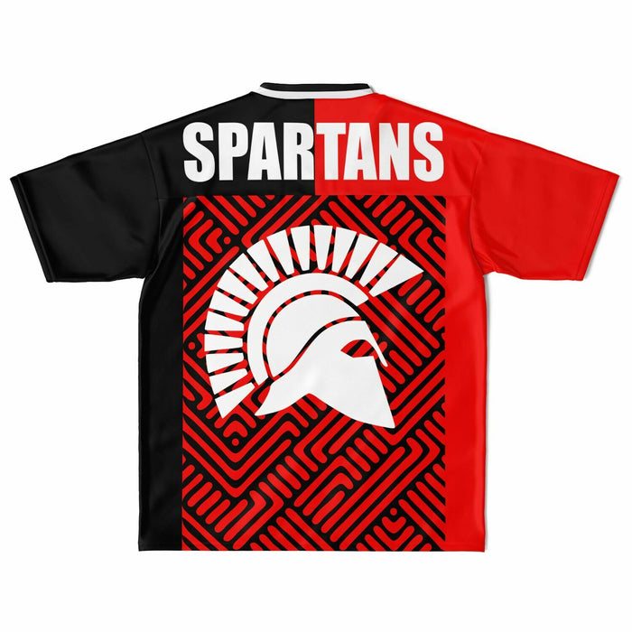 Porter Spartans High School football jersey laying flat - back