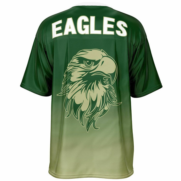 Cypress Falls Eagles football jersey -  ghost view - back 05