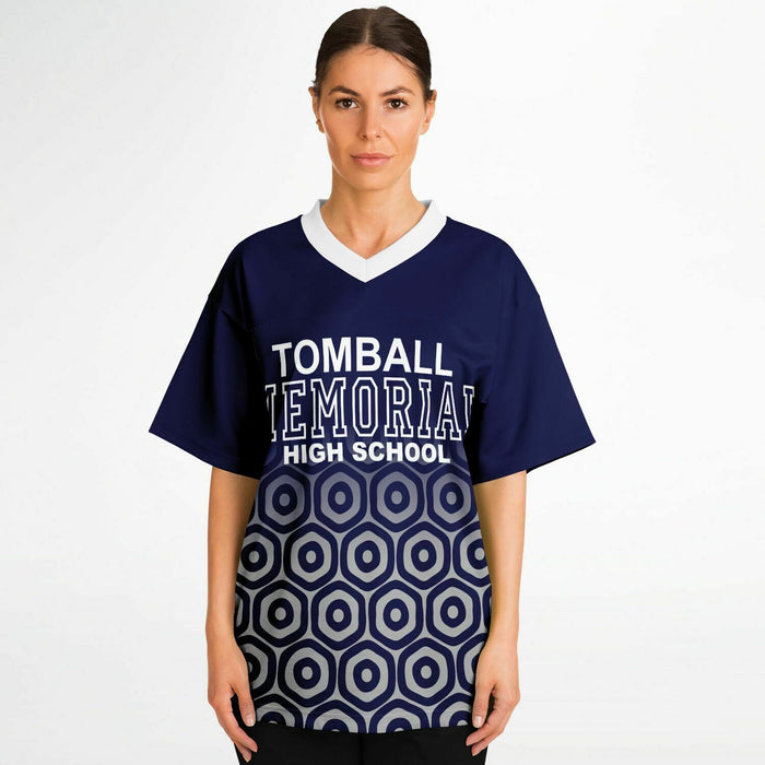 Women wearing Tomball Memorial Wildcats High School football jersey