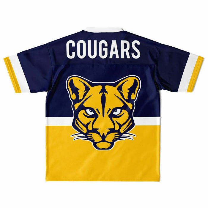 Nimitz Cougars High School football jersey laying flat - back