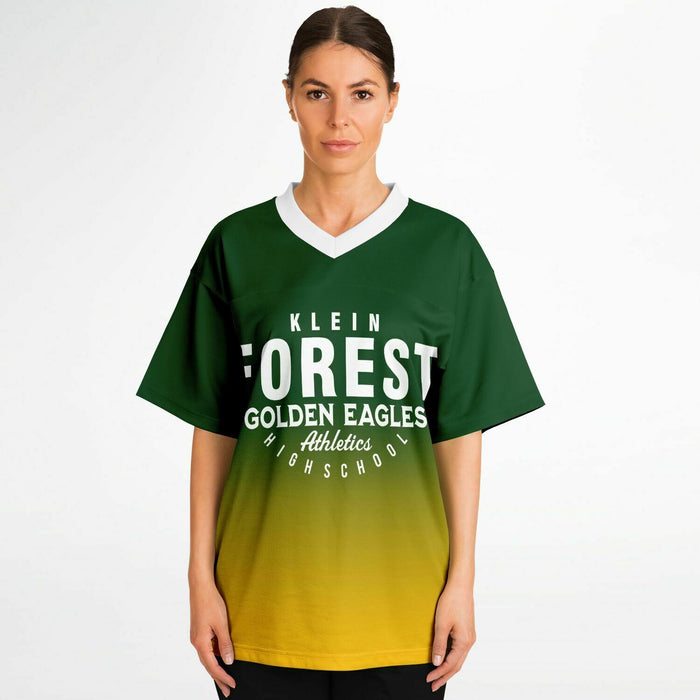 Women wearing Klein Forest Eagles football jersey