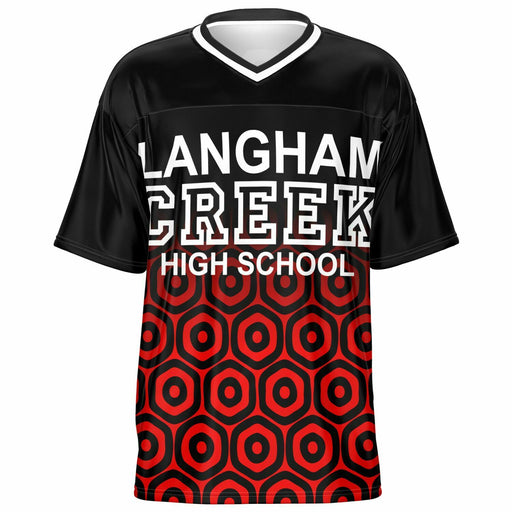 Langham Creek Lobos football jersey -  ghost view - front