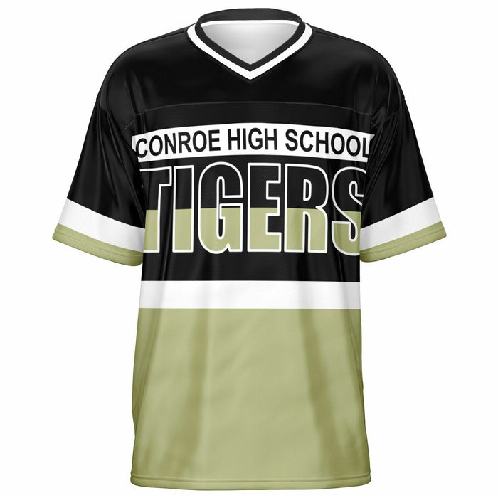 Conroe Tigers football jersey -  ghost view - front  10