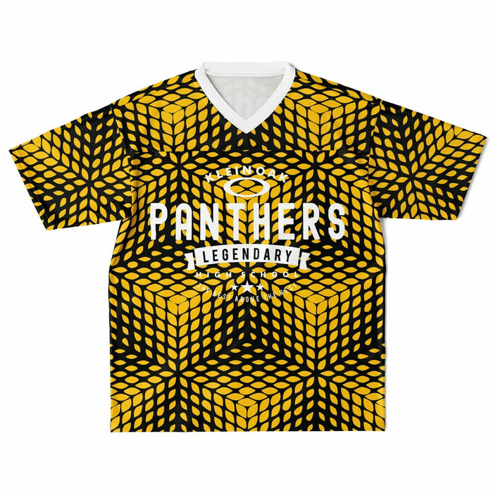 Klein Oak Panthers football jersey laying flat - front 