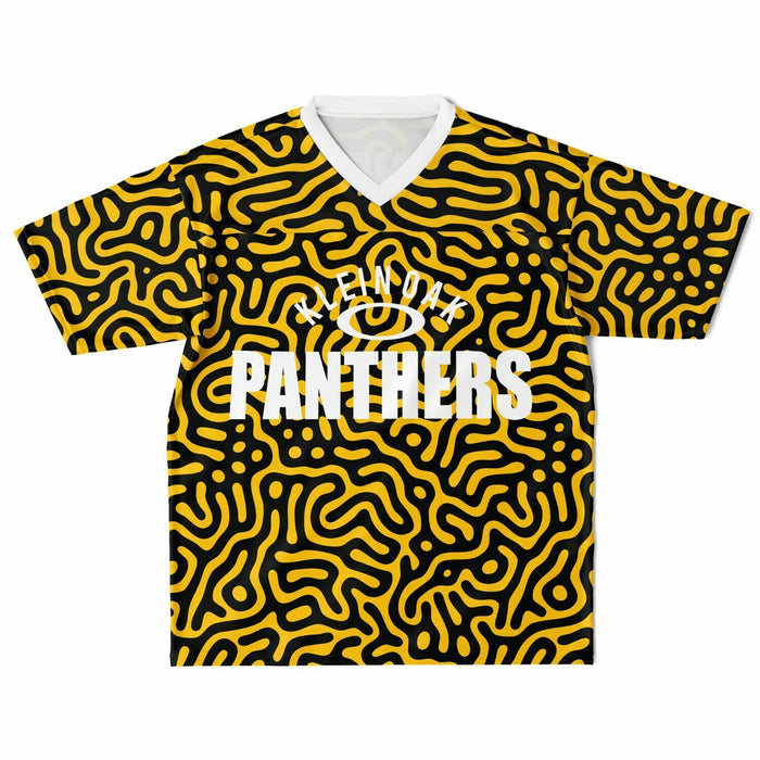 Klein Oak Panthers football jersey laying flat - front 