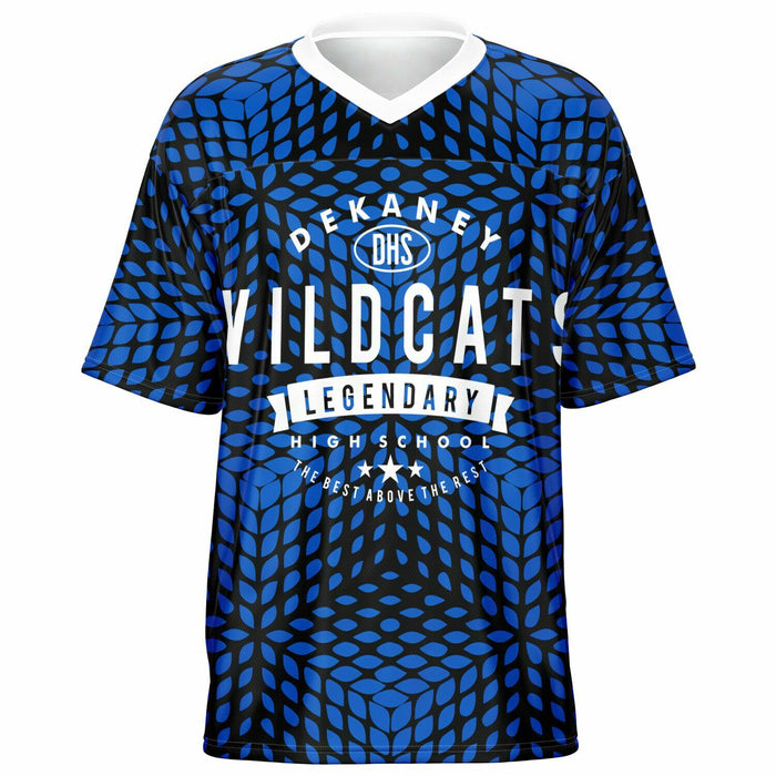 Dekaney Wildcats football jersey -  ghost view - front