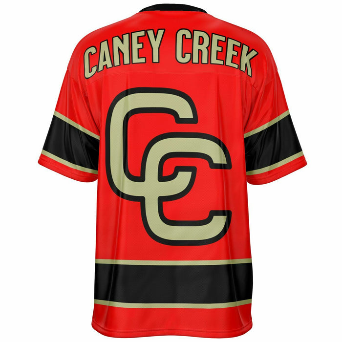 Caney Creek Panthers football jersey -  ghost view - back 13