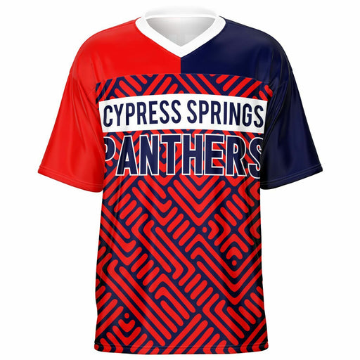 Cypress Springs Panthers football jersey -  ghost view - front