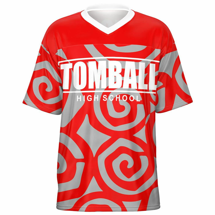 Tomball Cougars High School football jersey -  ghost view - front