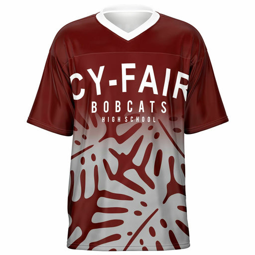 Cy-Fair Bobcats football jersey -  ghost view - front