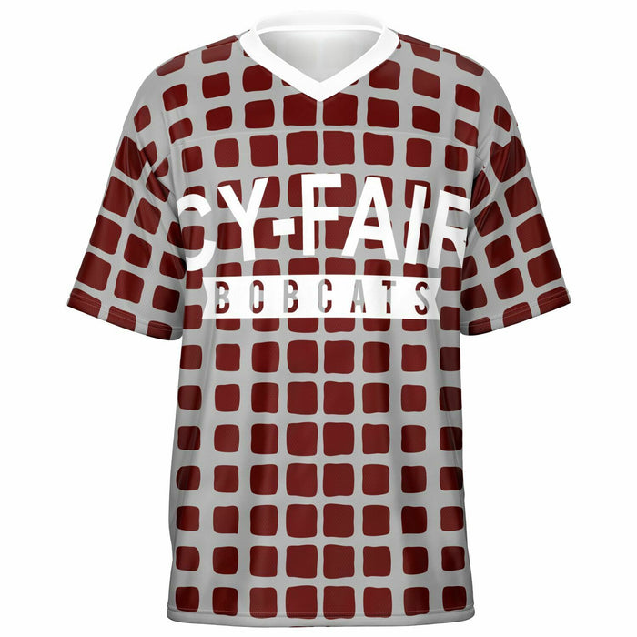 Cy-Fair Bobcats football jersey -  ghost view - front