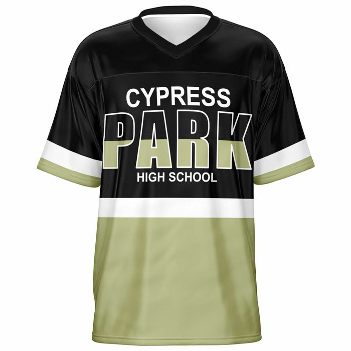 Cypress Park Tigers football jersey -  ghost view - front 10