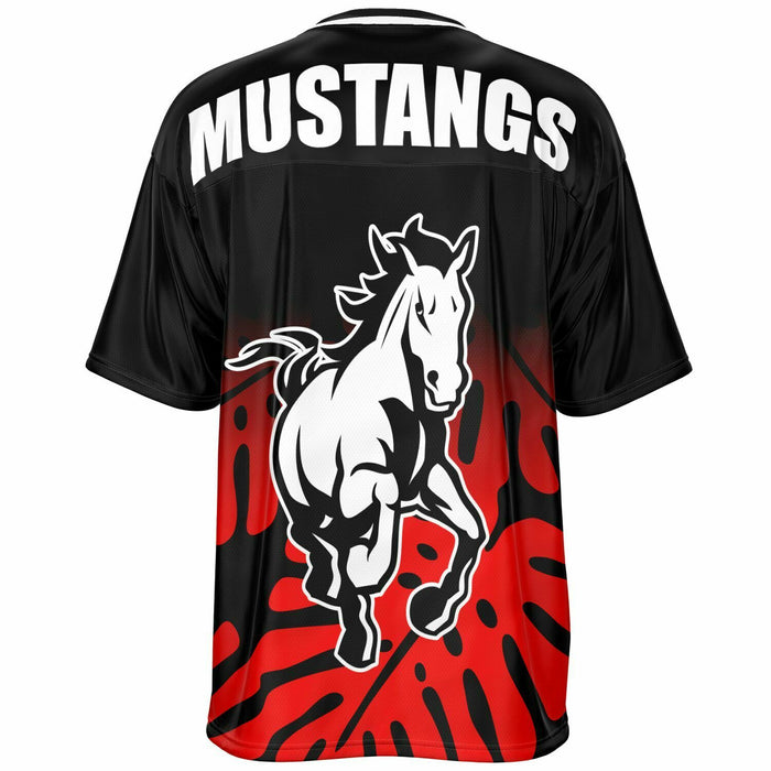 Westfield Mustangs High School football jersey -  ghost view - back
