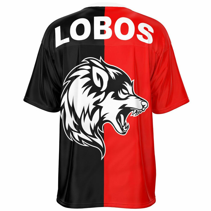 Langham Creek Lobos football jersey -  ghost view - back