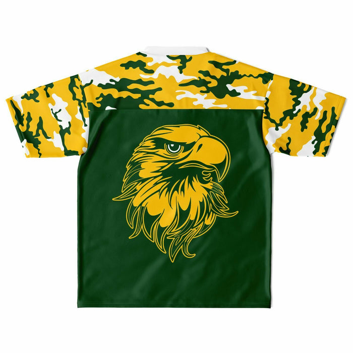 Klein Forest Eagles football jersey laying flat - back