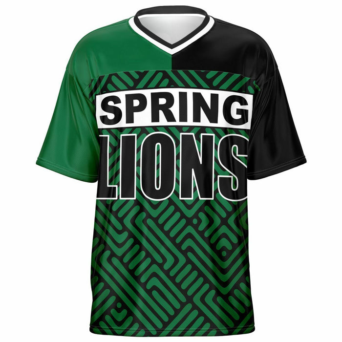 Spring Lions High School football jersey -  ghost view - front