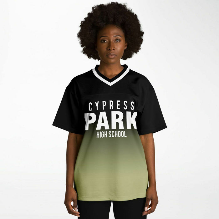 Black woman wearing Cypress Park Tigers football Jersey 05