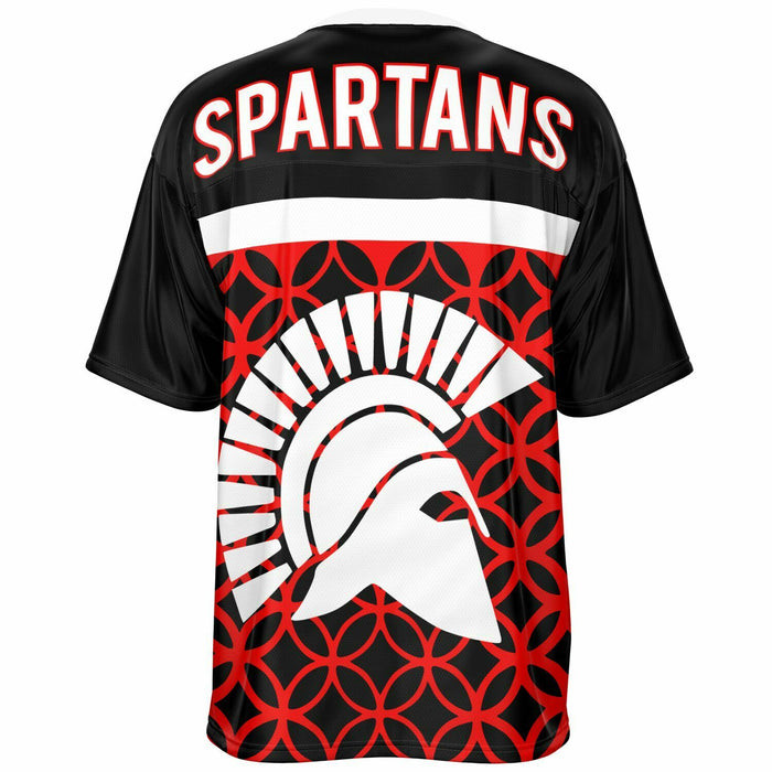 Porter Spartans High School football jersey -  ghost view - back