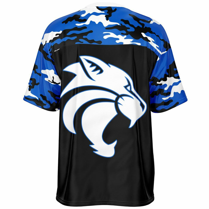 Dekaney Wildcats football jersey -  ghost view - back