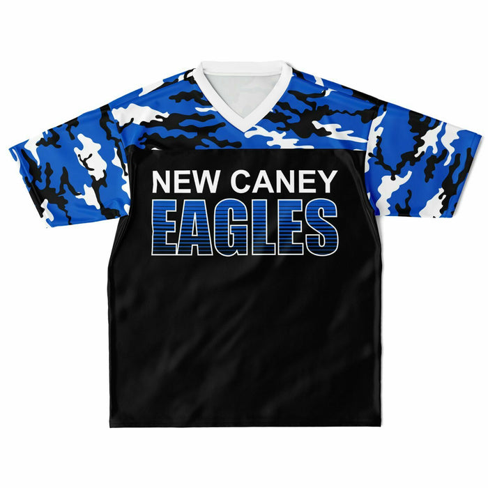 New Caney Eagles football jersey laying flat - front  08