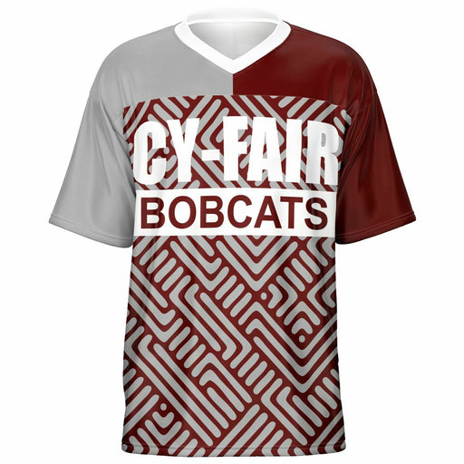 Cy-Fair Bobcats football jersey -  ghost view - front