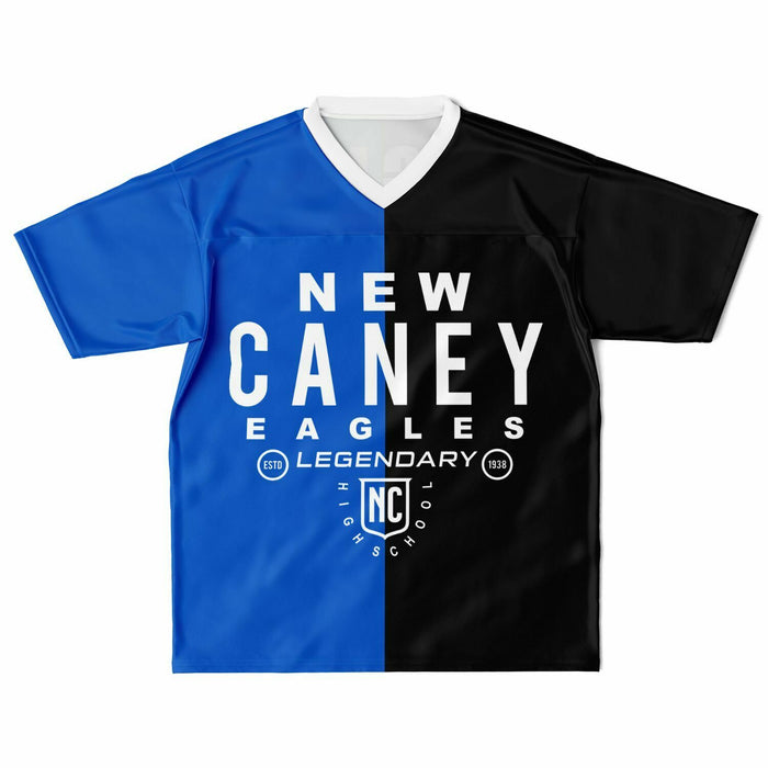 New Caney Eagles football jersey laying flat - front  04